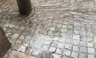 Overvann på brosteinsgate