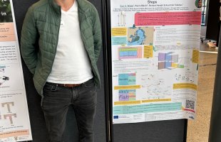 Sam Welch with his poster