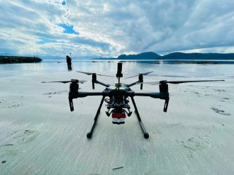 Drone near water